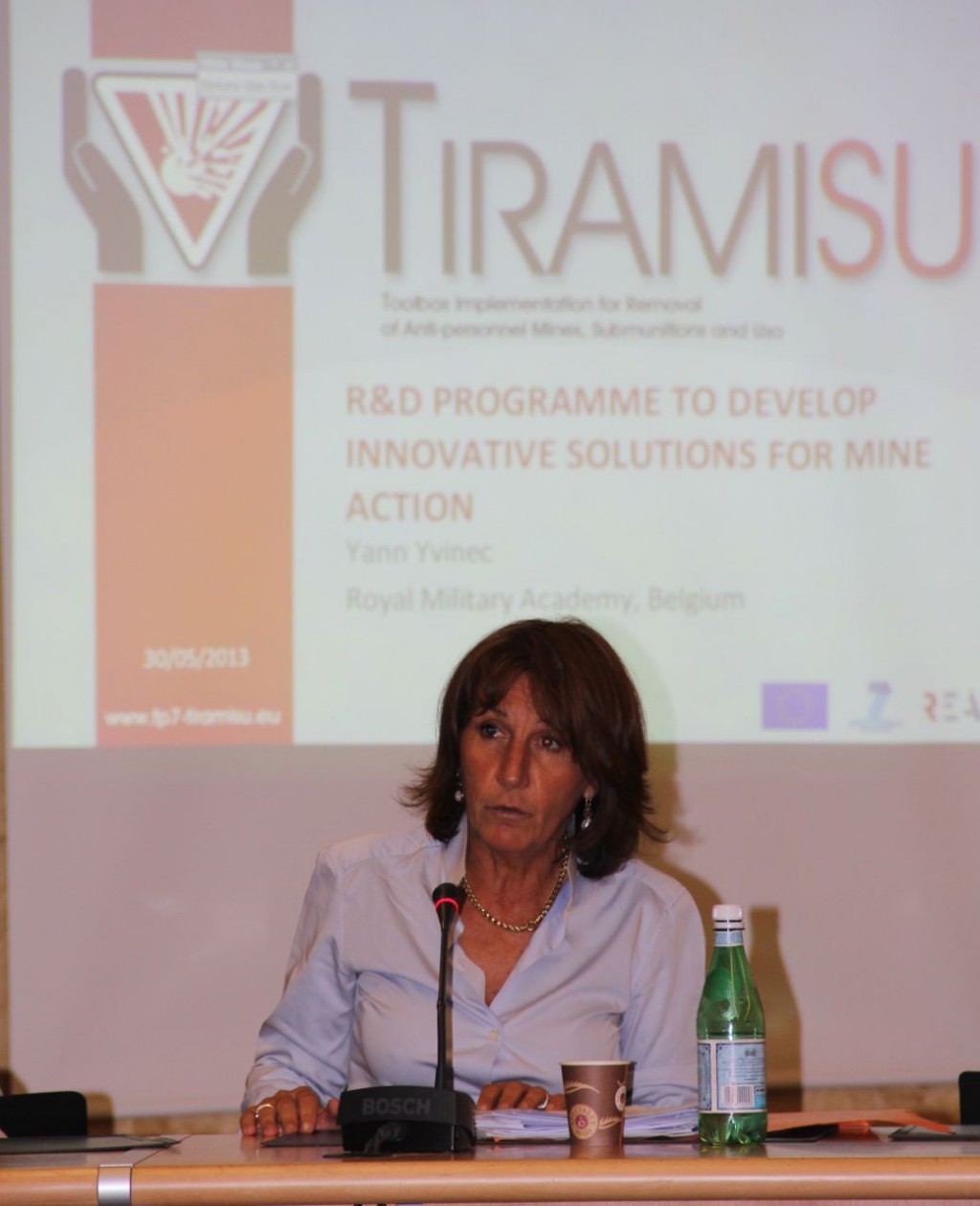 Marie-France André, Embassy counselor, Belgian Ministry of Foreign Affairs during the presentation